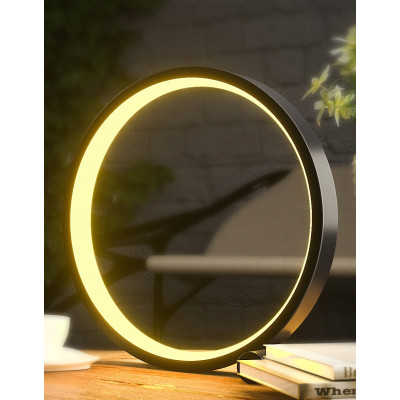 Lampka okrągła na biurko/stół RGBIC LED PILOT APLIKACJA EFEKT TĘCZY 3D | Led-rgb.pl