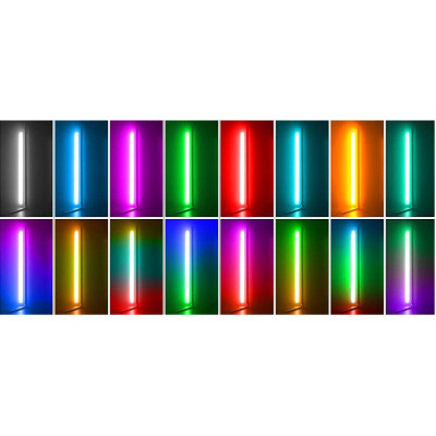 Lampa podłogowa stojąca narożna RGB 90 LED PILOT APKA 155cm Efekt Tęczy 3D | Led-rgb.pl