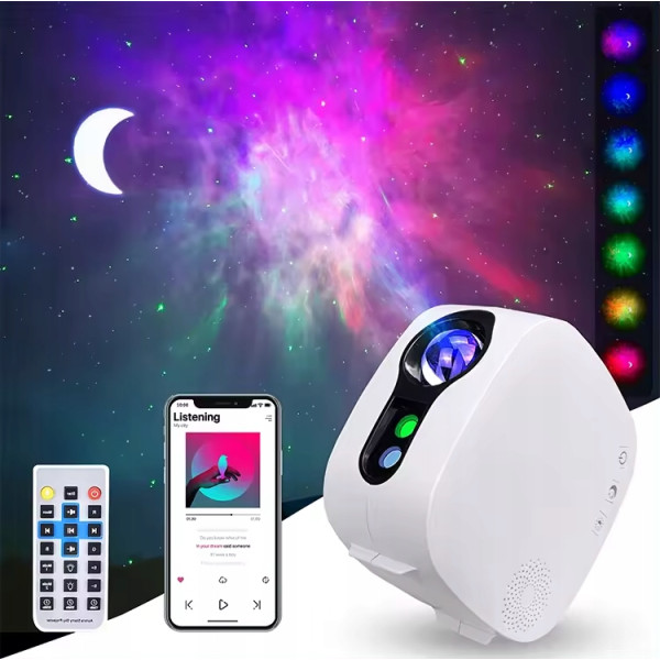 Projektor Gwiazd Galaxy Star LED (3D) BLUETOOTH PILOT KSIĘŻYC MUZYKA NIEBO