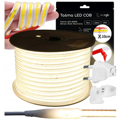 ZESTAW TAŚMA LED COB 15m...