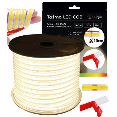 Taśma LED COB 100m 220/230V...