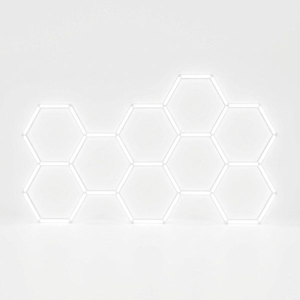 Lampa LED HEXAGON 8szt Panel Oświetlenie Warsztat Garaż Dom 313 x 298 6500K