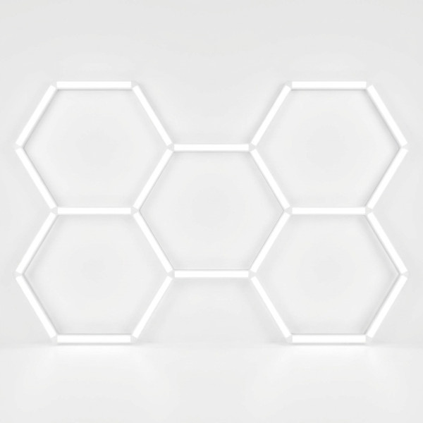 Lampa LED HEXAGON 5szt Panel Oświetlenie Warsztat Garaż Dom 298 x 209 6500K