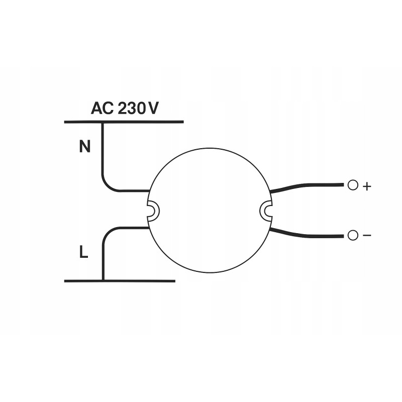 Zasilacz do puszki fi60 3,75A 45W 12V IP67