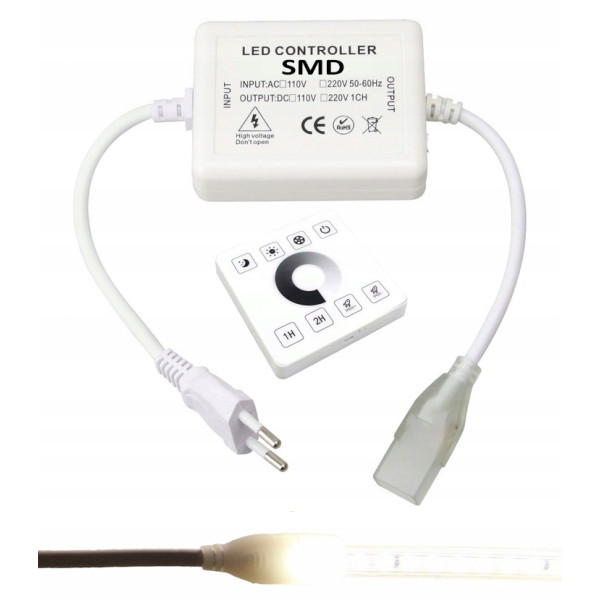 ZASILACZ STABILIZATOR DO TAŚMA LED SMD 230 WTYCZKA STEROWNIK PILOT RADIOWY