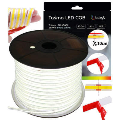Taśma LED COB 100m 220/230V...