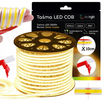 Taśma LED COB 100m 220/230V...