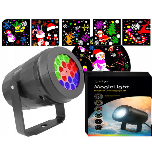 RZUTNIK PROJEKTOR LASEROWY LED NA DOM NA ŚCIANĘ NA DWÓR ŚWIĘTA CHRISTMANS